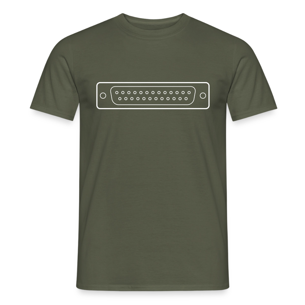 DB-25 LPT1 Retro T-Shirt für Herren - Militärgrün