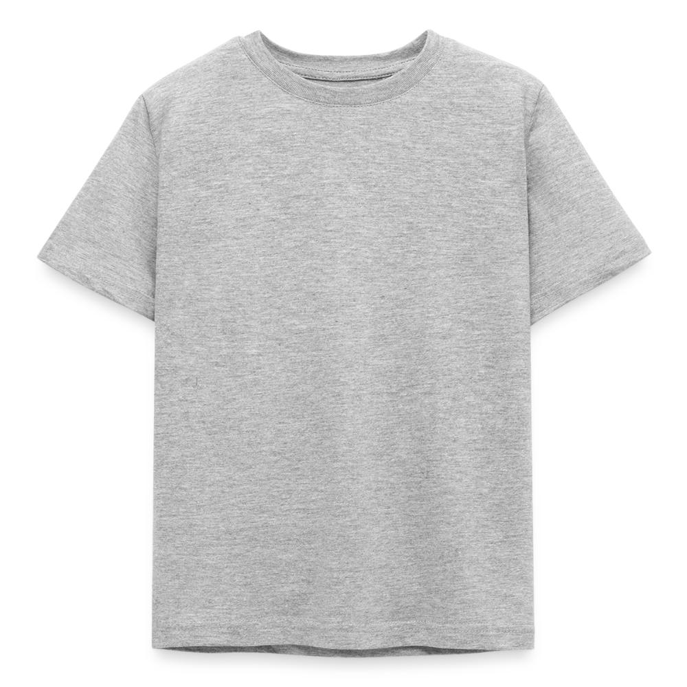 Kinder T-Shirt - personalisierbare Vorder- und Rückseite - Grau meliert