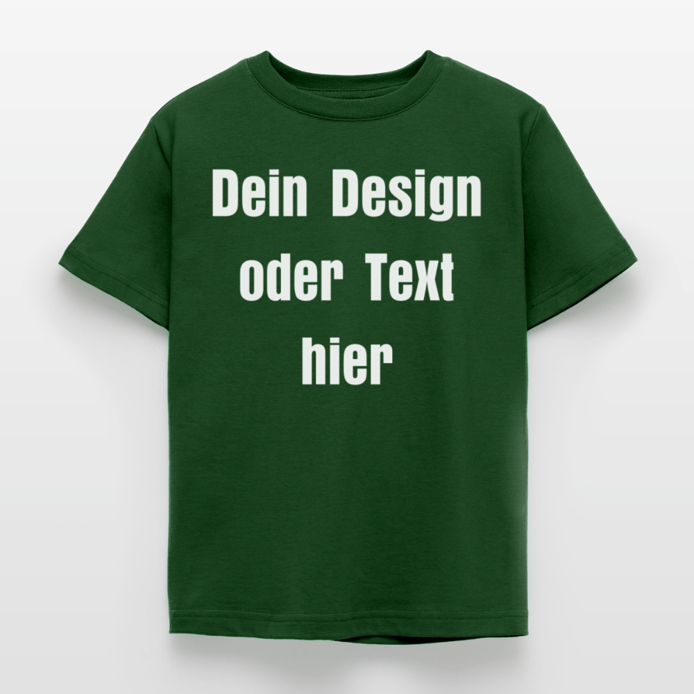 Kinder T-Shirt - personalisierbare Vorder- und Rückseite - Forstgrün 