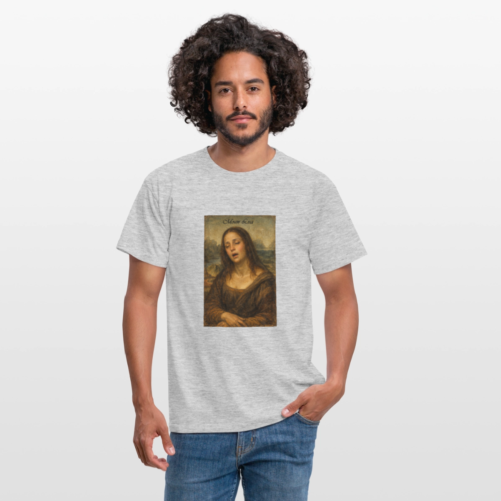 "Moan Lisa" Männer T-Shirt - Grau meliert