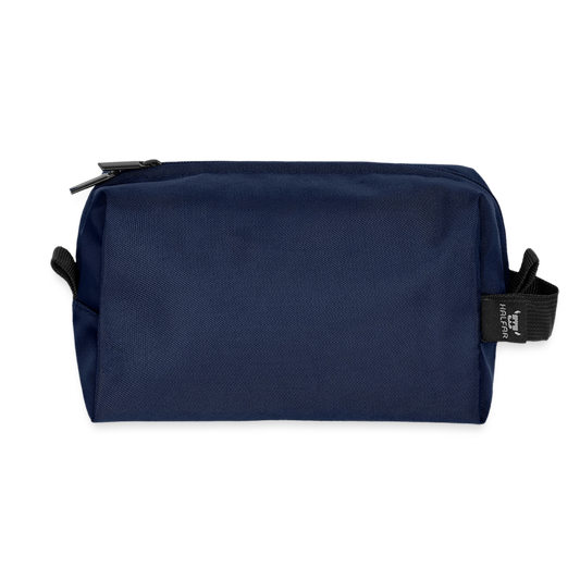 Recycelte Kulturtasche - personalisierbar - Navy