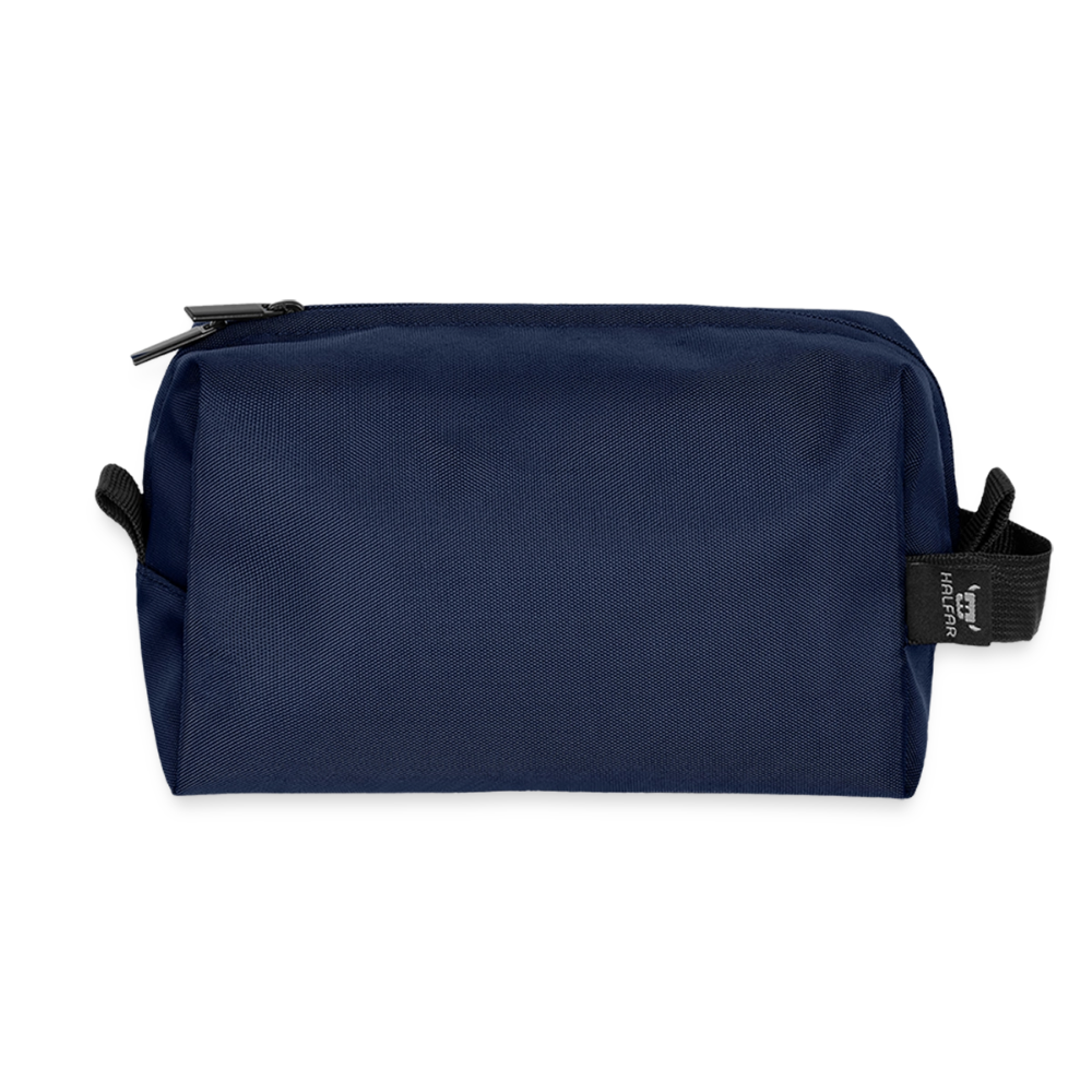 Recycelte Kulturtasche - personalisierbar - Navy