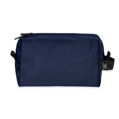 Recycelte Kulturtasche - personalisierbar - Navy