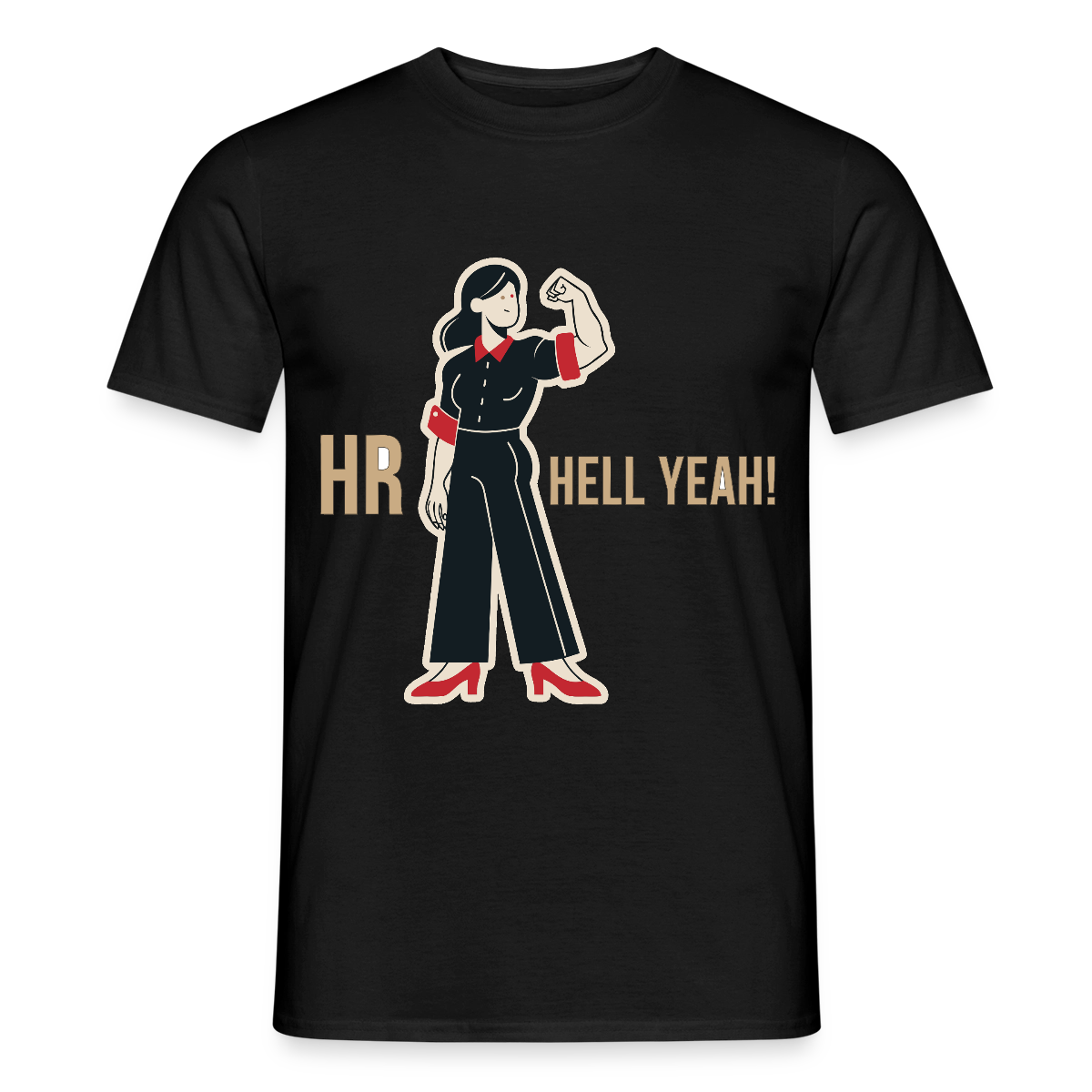HR. Hell yeah! Motiv-T-Shirt für Männer, Farbe Schwarz