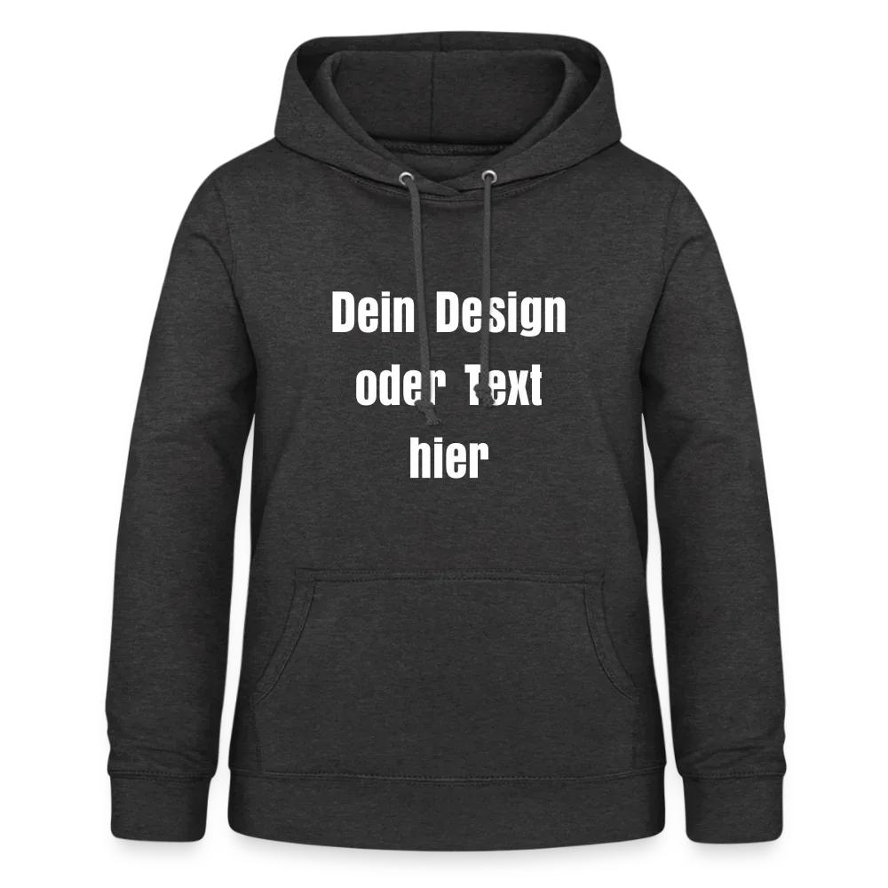 Frauen Hoodie - personalisierbare Vorder- und Rückseite - Anthrazit