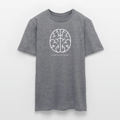 "Hirn" Motiv-T-Shirt für Männer - Graphit meliert