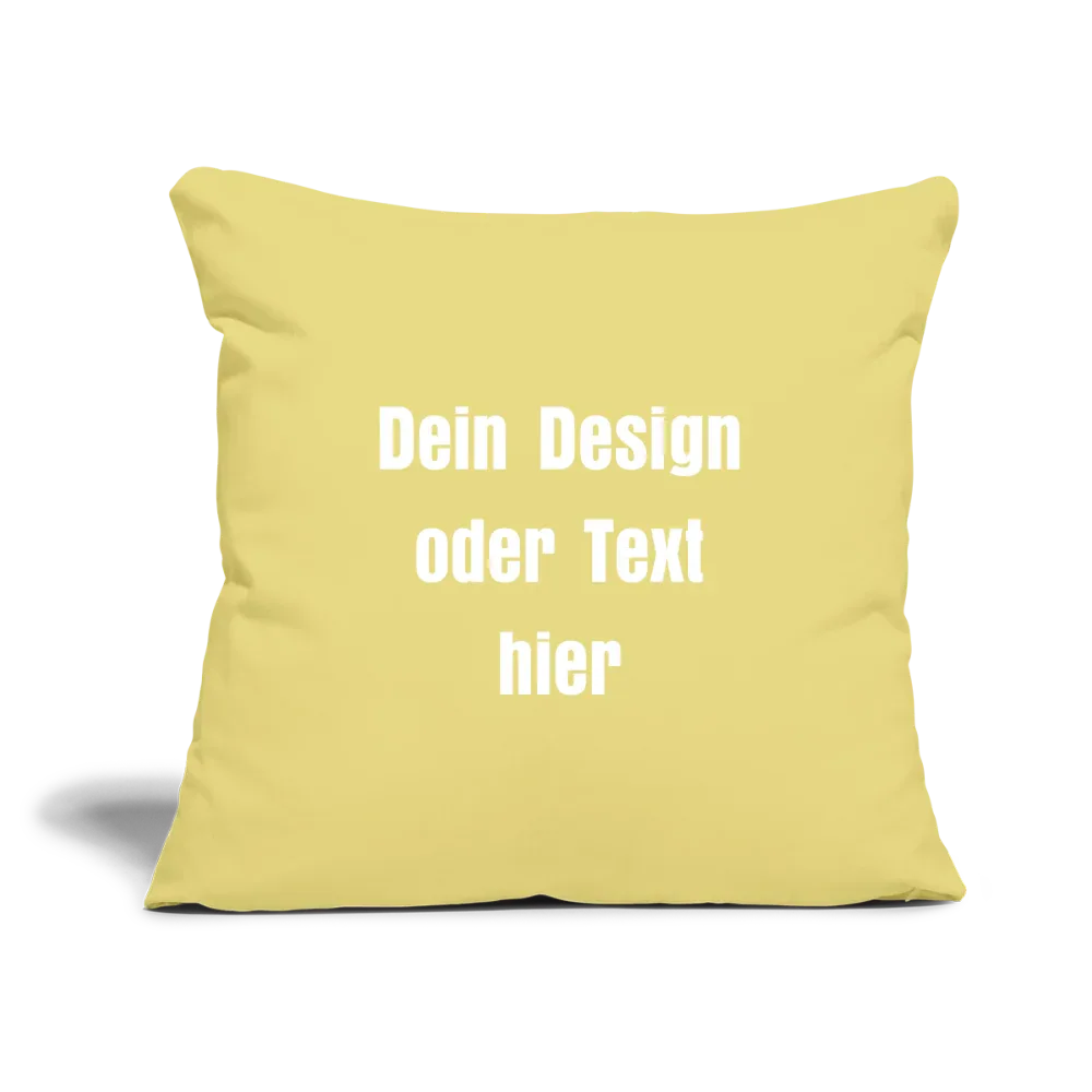 Sofakissenbezug 44 x 44 cm - personalisierbar - Hellgelb