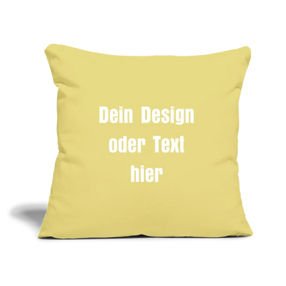 Sofakissenbezug 44 x 44 cm - personalisierbar - Hellgelb