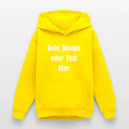 Teenager Hoodie - personalisierbare Vorder- und Rückseite - Gelb