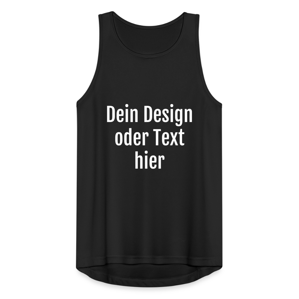 Funktionelles Männer Tank Top atmungsaktiv - personalisierbar - Schwarz