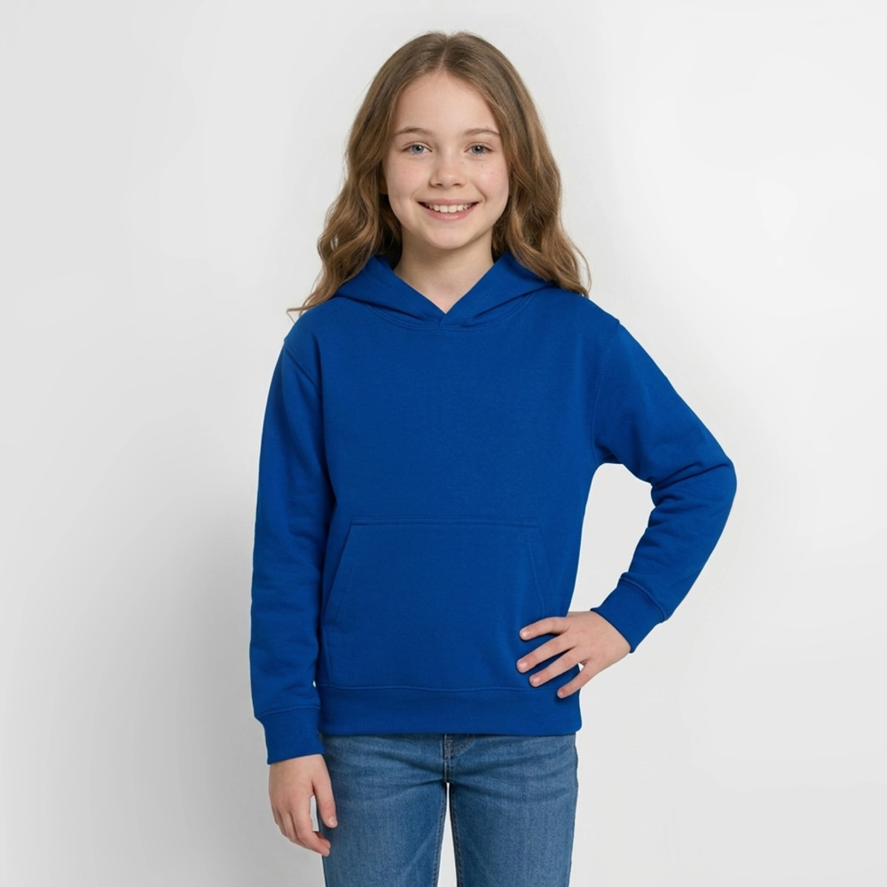Teenager Hoodie - personalisierbare Vorder- und Rückseite - Royalblau