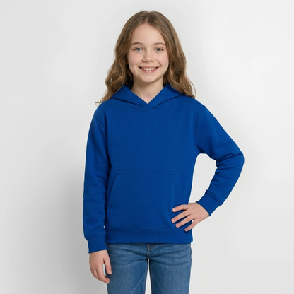Teenager Hoodie - personalisierbare Vorder- und Rückseite - Royalblau