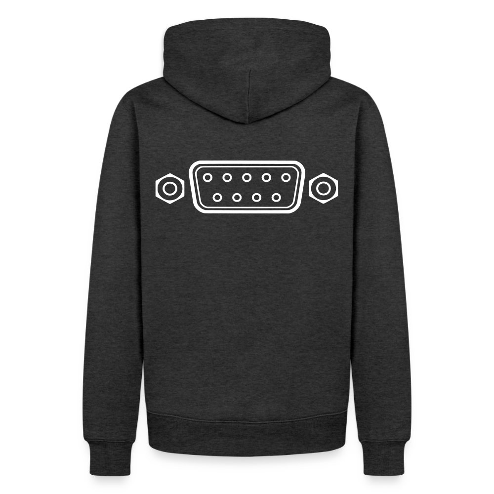 DB-9 RS-232 Retro Hoodie für Herren - Anthrazit meliert
