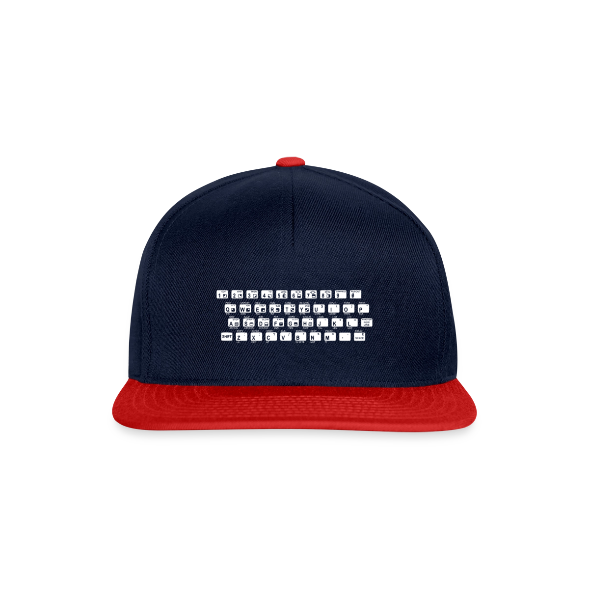 48K ZX Spectrum Motiv-Snapback-Cap, Farbe Navy/Rot