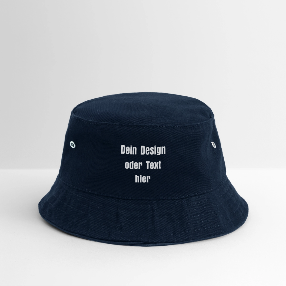 Bucket Hat Baumwolle - personalisierbar - Navy
