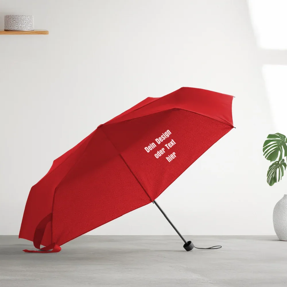Regenschirm (klein) 24 cm 100% Polyester - personalisierbar - Rot