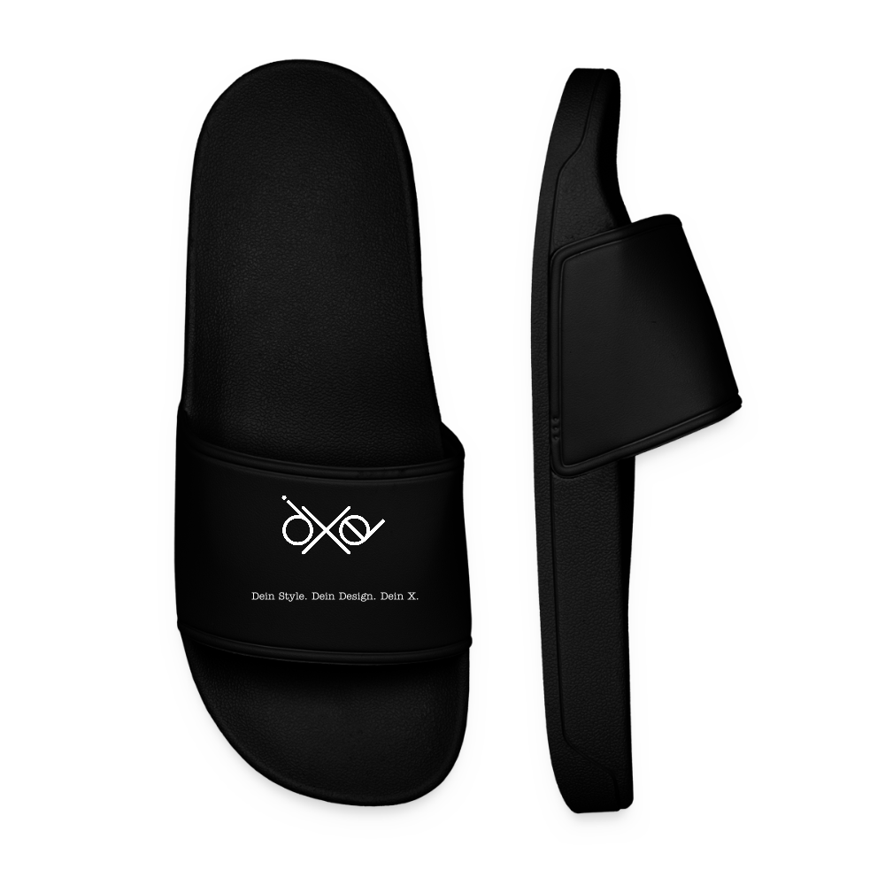 Männer Badelatschen - personalisierbar - Schwarz