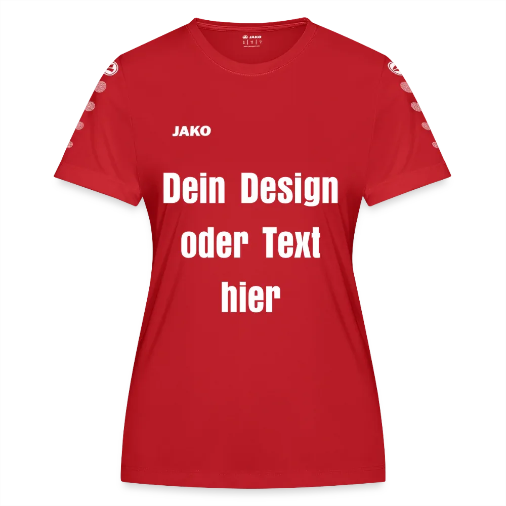 JAKO Frauen Trikot Team - personalisierbare Vorder- und Rückseite - Rot