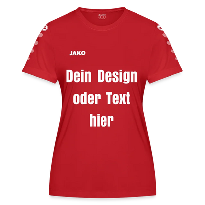 JAKO Frauen Trikot Team - personalisierbare Vorder- und Rückseite - Rot
