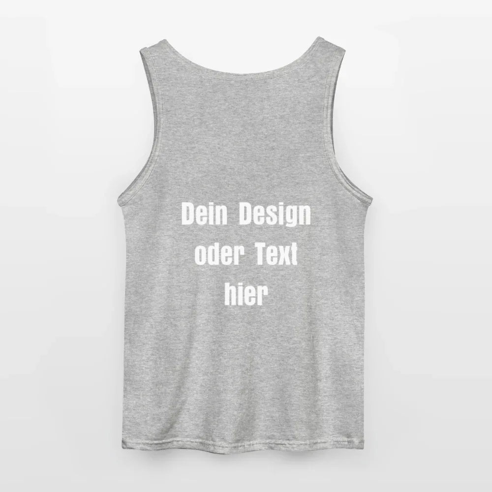 Gildan Männer Tank Top - personalisierbar - Grau meliert