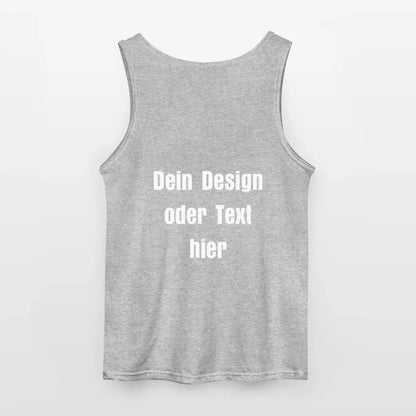Gildan Männer Tank Top - personalisierbar - Grau meliert