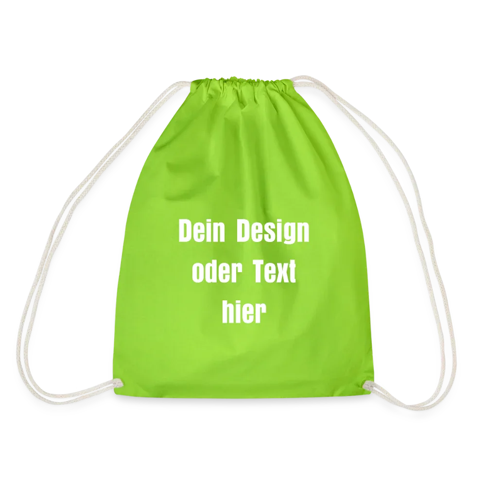 Turnbeutel - personalisierbar - Neongrün