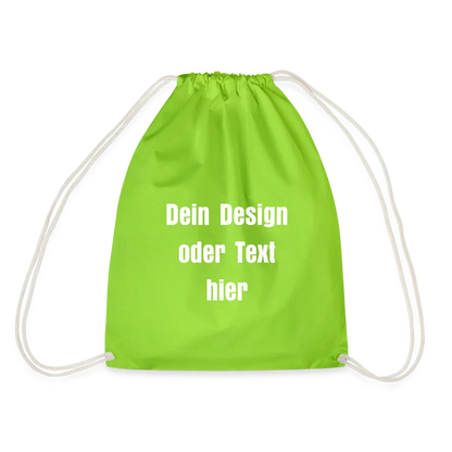 Turnbeutel - personalisierbar - Neongrün