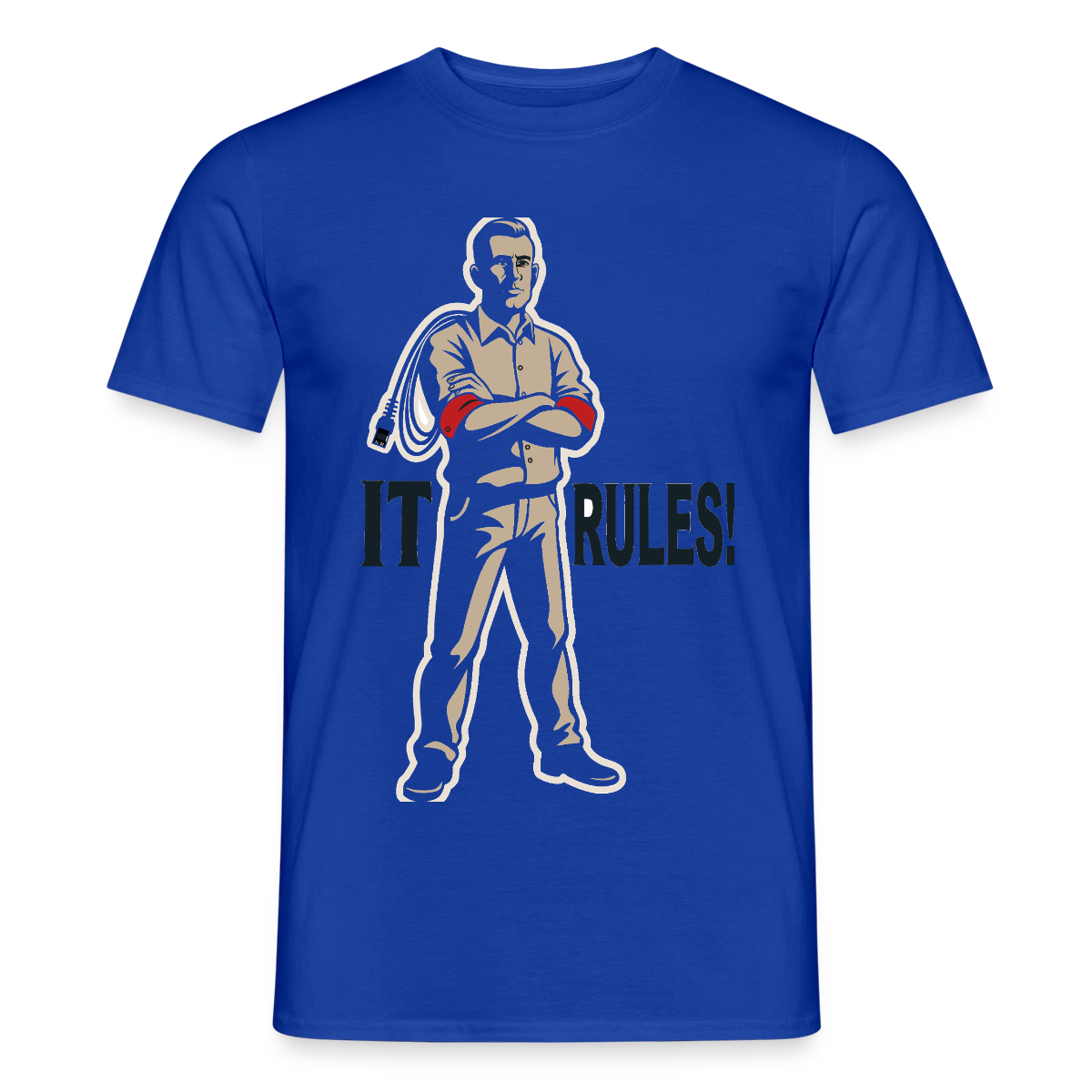 IT rules! Motiv-T-Shirt für Männer, Farbe Dunkelblau