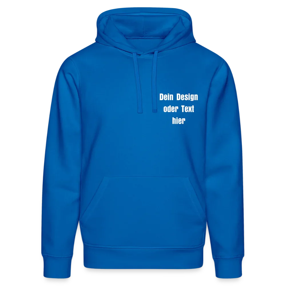 Stanley/Stella Unisex Bio-Hoodie DRUMMER - personalisierbare Vorder- und Rückseite - Königsblau