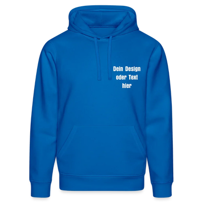 Stanley/Stella Unisex Bio-Hoodie DRUMMER - personalisierbare Vorder- und Rückseite - Königsblau