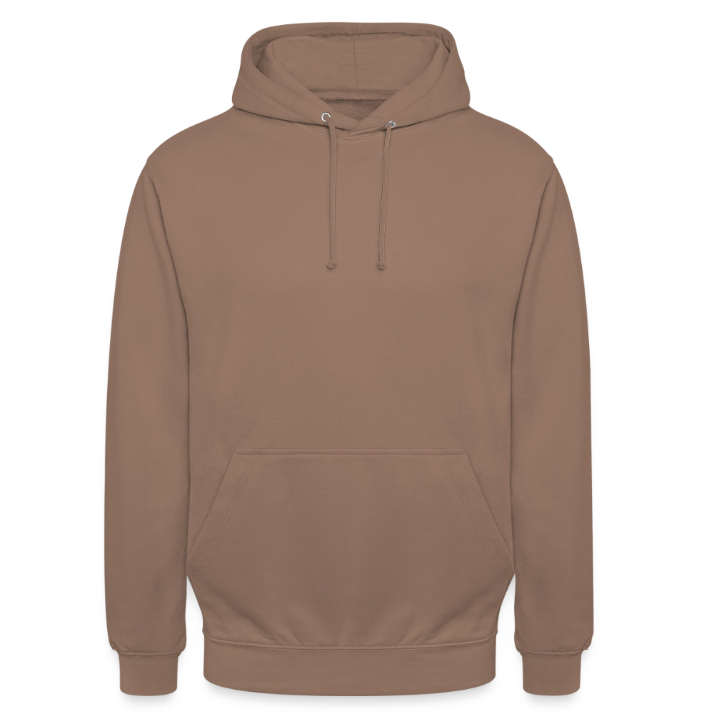 Unisex Hoodie - personalisierbare Vorder- und Rückseite - Mokka