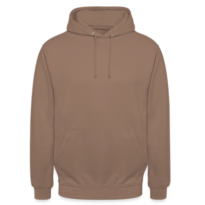 Unisex Hoodie - personalisierbare Vorder- und Rückseite - Mokka
