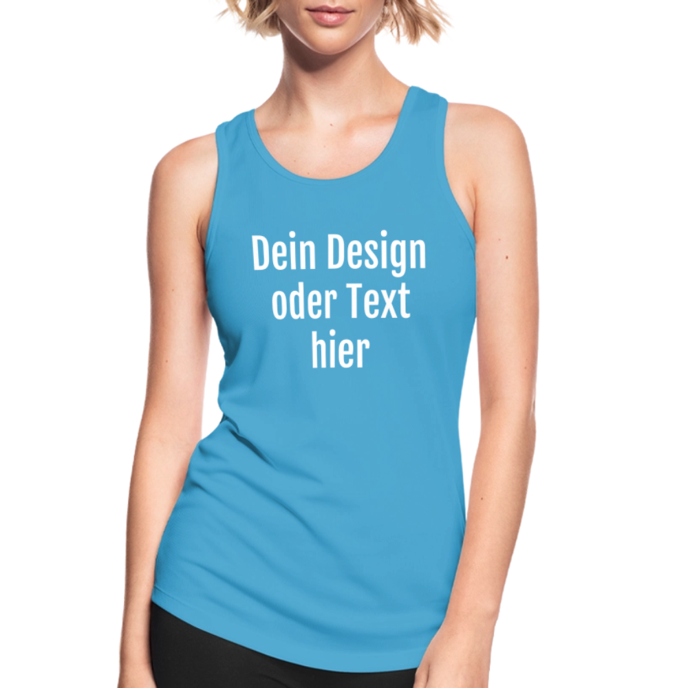 Funktionelles Frauen Tank Top atmungsaktiv - personalisierbar - Saphirblau