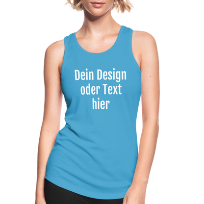 Funktionelles Frauen Tank Top atmungsaktiv - personalisierbar - Saphirblau