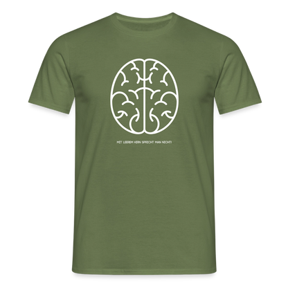 "Hirn" Motiv-T-Shirt für Männer - Militärgrün