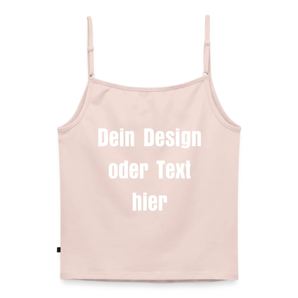 Frauen Spaghetti Tank Top - personalisierbar - Puderrosa