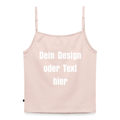 Frauen Spaghetti Tank Top - personalisierbar - Puderrosa