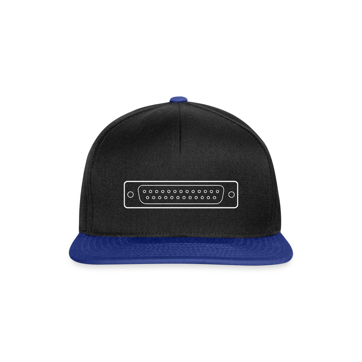 LPT1 Motiv-Snapback-Cap, Farbe Schwarz/Königsblau