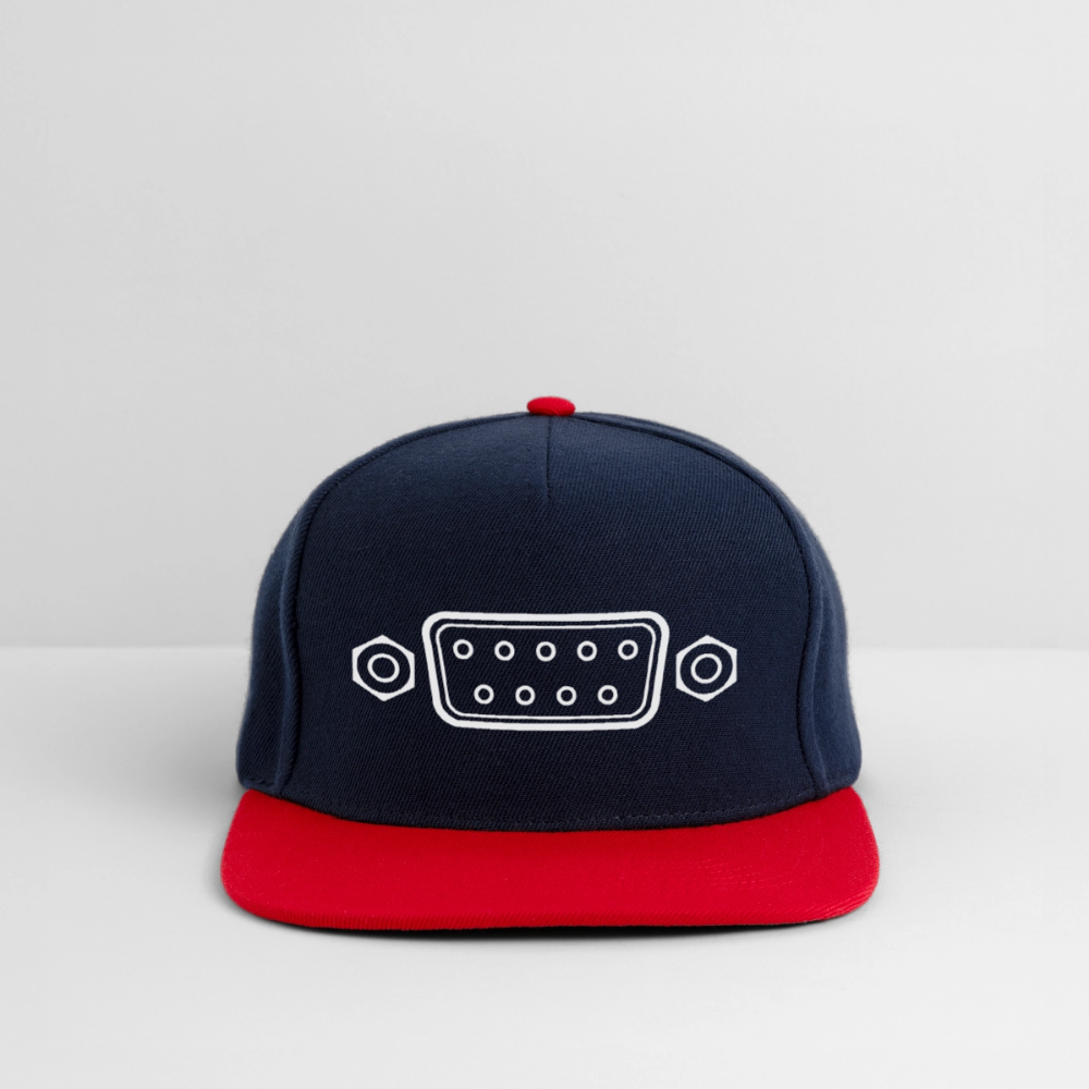 DB-9 RS-232 Retro Snapback Cap - Navy/Rot
