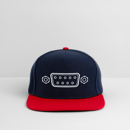 DB-9 RS-232 Retro Snapback Cap - Navy/Rot