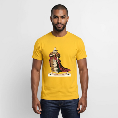 "Ich habe da mal eine Idee. Barock-Motiv" Motiv-T-Shirt für Männer, Farbe Gelb