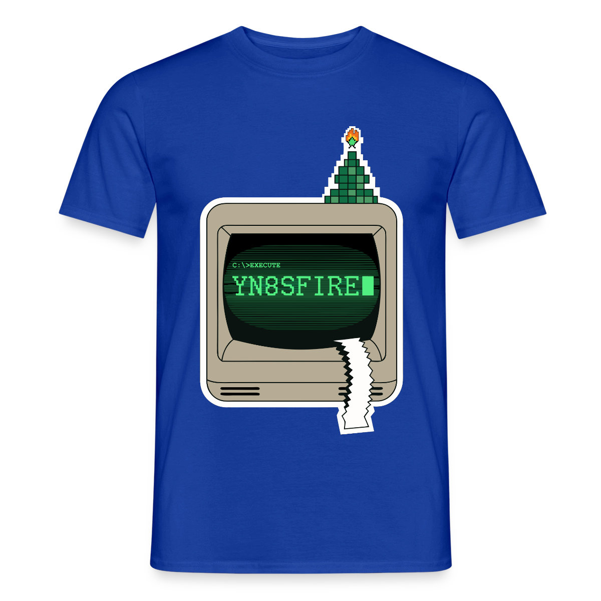 YN8SFIRE Motiv-T-Shirt für Männer, Farbe Dunkelblau