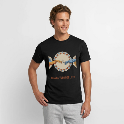 "Erschaffung des Likes. Fresko-Motiv" Motiv-T-Shirt für Männer, Farbe Schwarz, Model