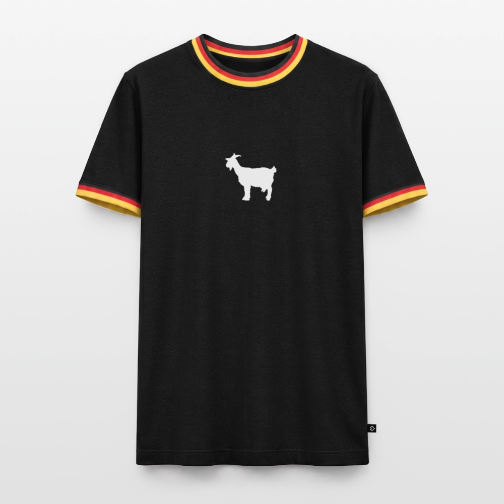 Männer T-Shirt "GOAT" - Schwarz/Dreifarbig