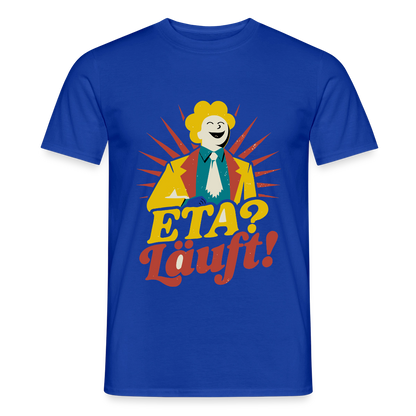 "ETA? Läuft! Midcentury-Motiv" Motiv-T-Shirt für Männer, Farbe Dunkelblau