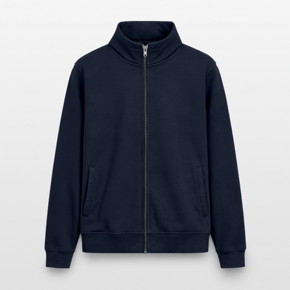 Pullover mit Zip-Kragen für Sie und Ihn (Unisex) - personalisierbare Vorder- und Rückseite - Navy