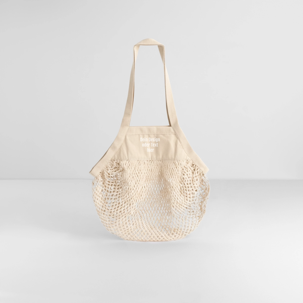 Organic Mesh-Einkaufstasche - personalisierbar - Natur
