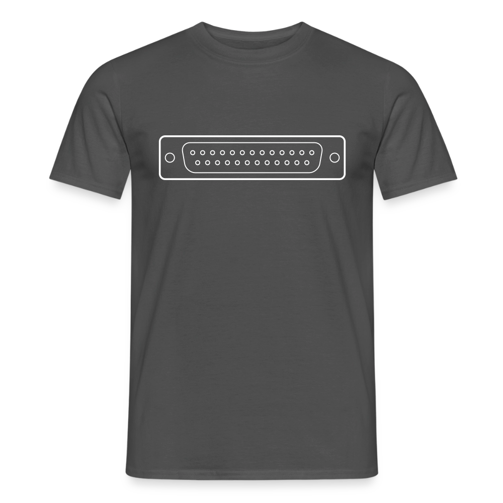DB-25 LPT1 Retro T-Shirt für Herren - Anthrazit