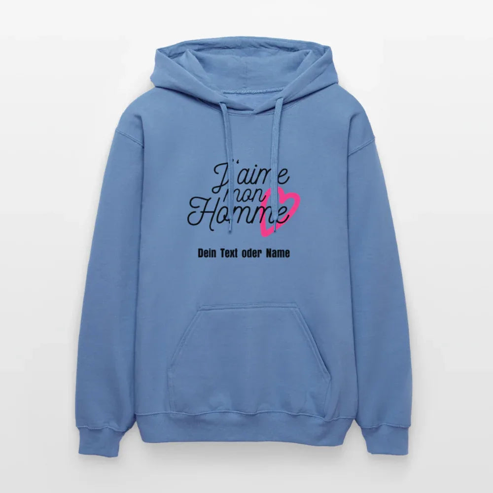 Kuschel-Hoodie "Valentine" für Frauen – personalisierbar & weich - Carolina Blue