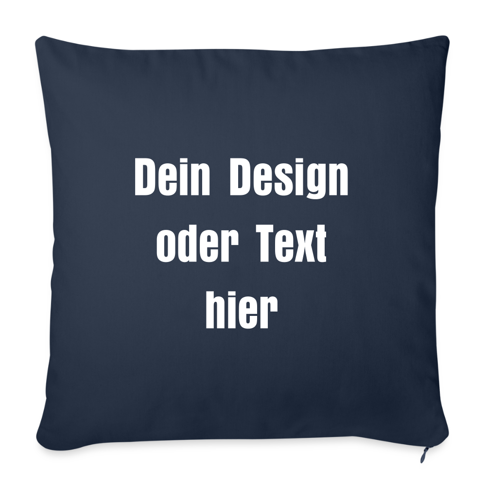 Sofakissenbezug 44 x 44 cm - personalisierbar - Navy